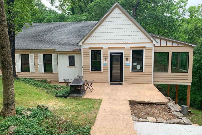 Historic home after remodel before paint